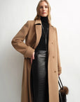 “3 Looks in One Coat” Firelady Fur Women's Alpaca Wool Coat with Detachable Cape "Elegant Silhouette" - variant_title