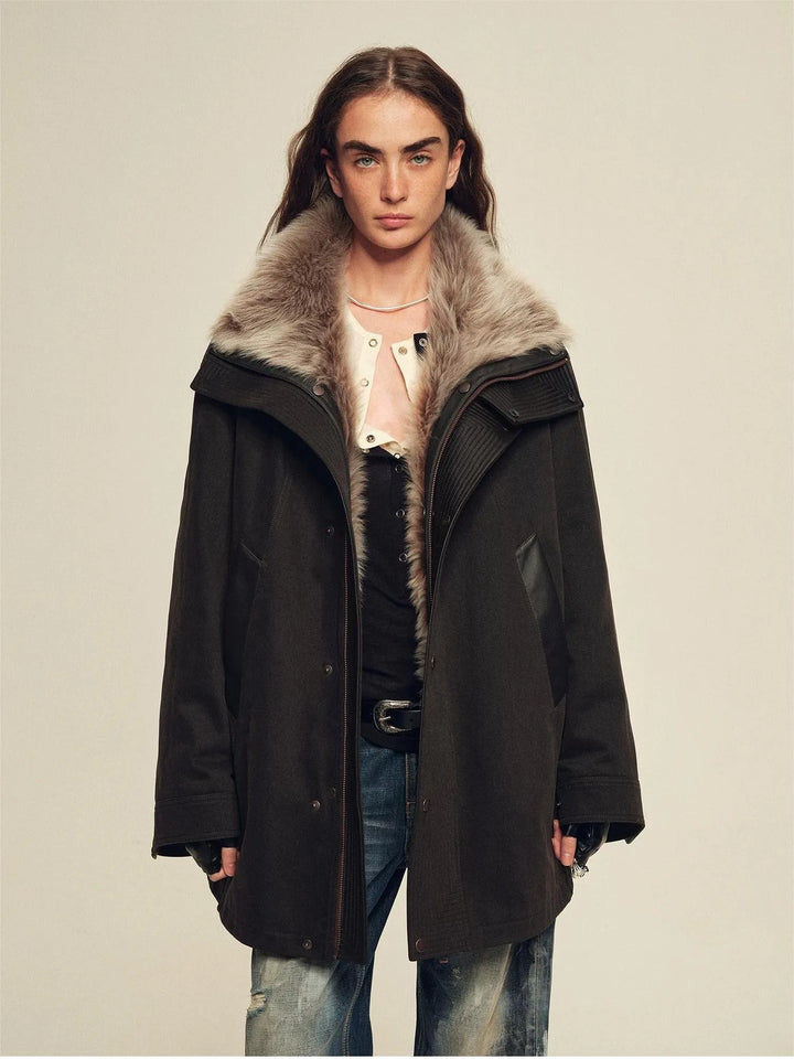 Firelady Fur Women's Down Parka with Detachable Tokaj Fur Collar & 90% Goose Down "Ode to the Stars"