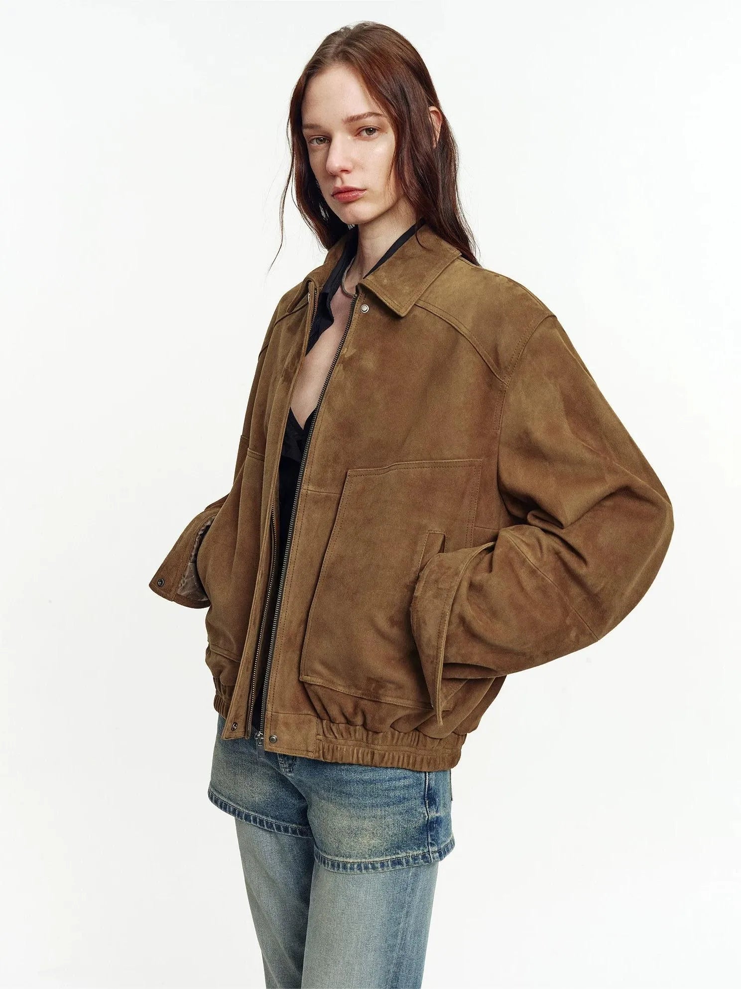 Fireladyfur Women's Retro Work Jacket in Waxed Leather "Fashionable Luke"