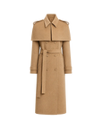 “3 Looks in One Coat” Firelady Fur Women's Alpaca Wool Coat with Detachable Cape "Elegant Silhouette"