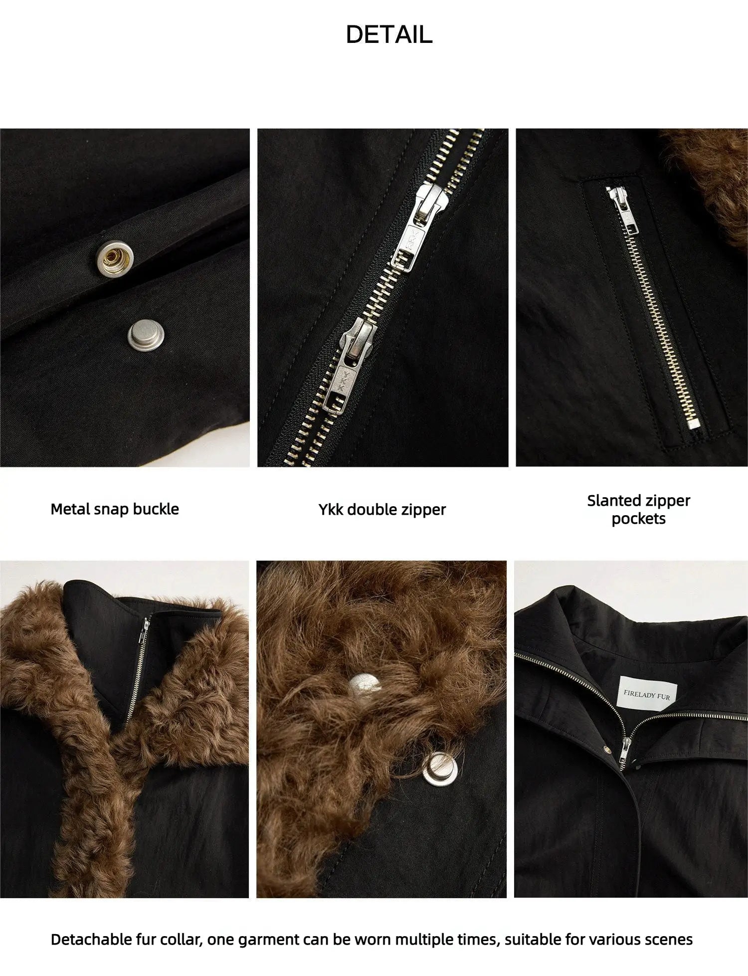 Firelady Fur Women's Detachable Toscana Shearling-Lined Parka Jacket "The Wizard of Oz"