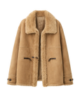 Firelady Fur Women‘s Shearling Jacket with Italian Tuscan Curly Wool Suede Collar“Glam Belle”