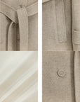 “3 Looks in One Coat” Firelady Fur Women's Alpaca Wool Coat with Detachable Cape "Elegant Silhouette"