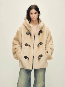 Firelady Fur Women's South African Loman Hooded Shearling Coat