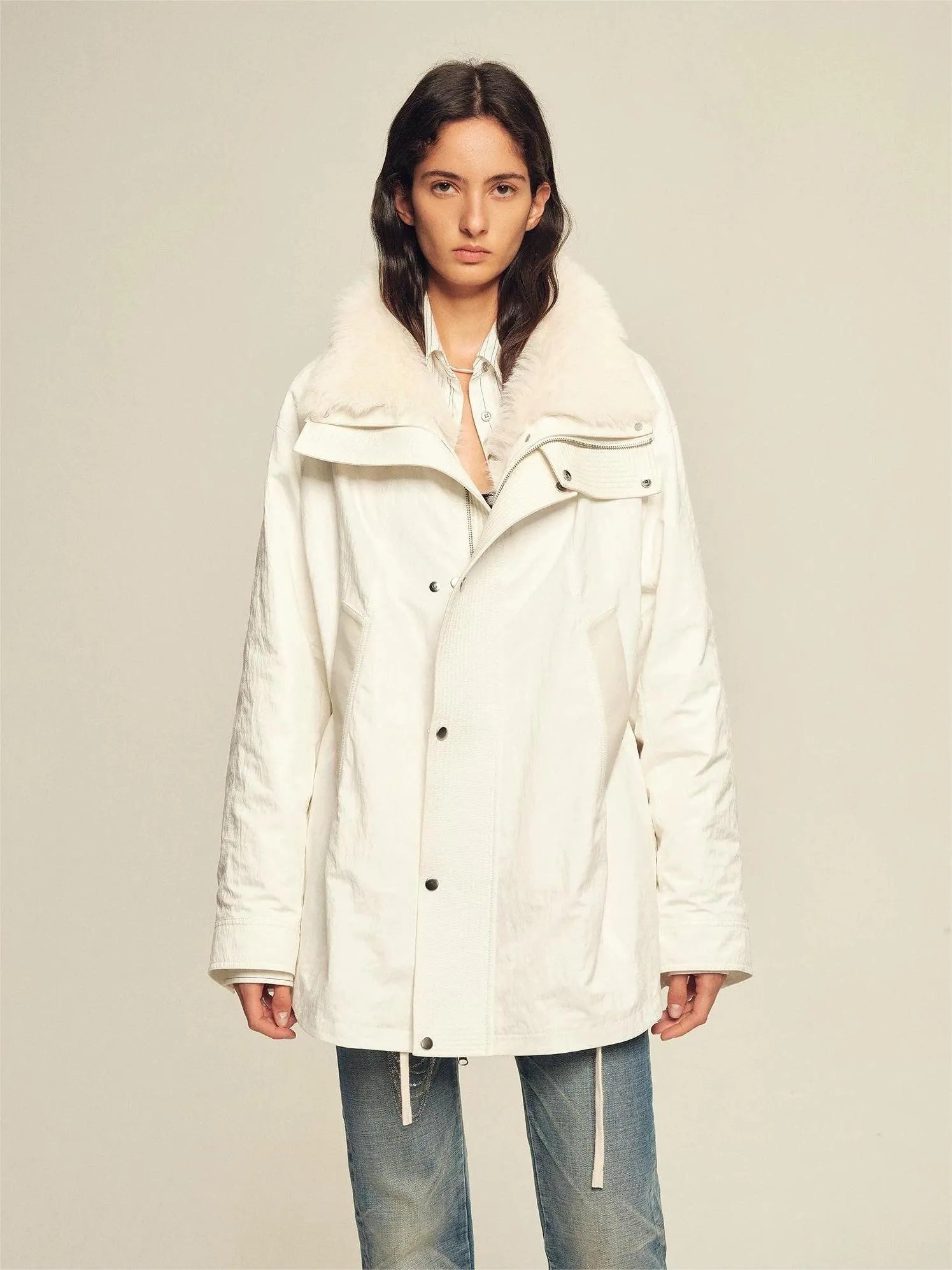 Firelady Fur Women's Down Parka with Detachable Tokaj Fur Collar &amp; 90% Goose Down "Ode to the Stars"