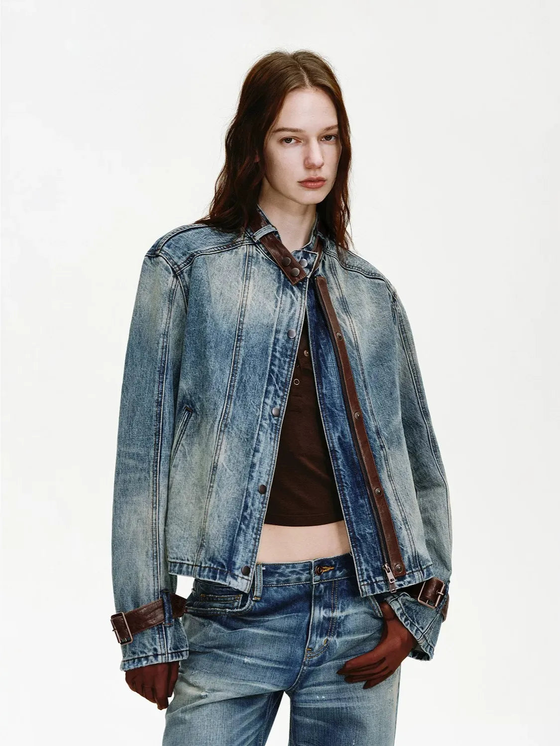 Firelady Fur Women's Selvedge Denim Jacket – Waxed Sheepskin Panels