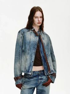 Firelady Fur Women's Selvedge Denim Jacket – Waxed Sheepskin Panels