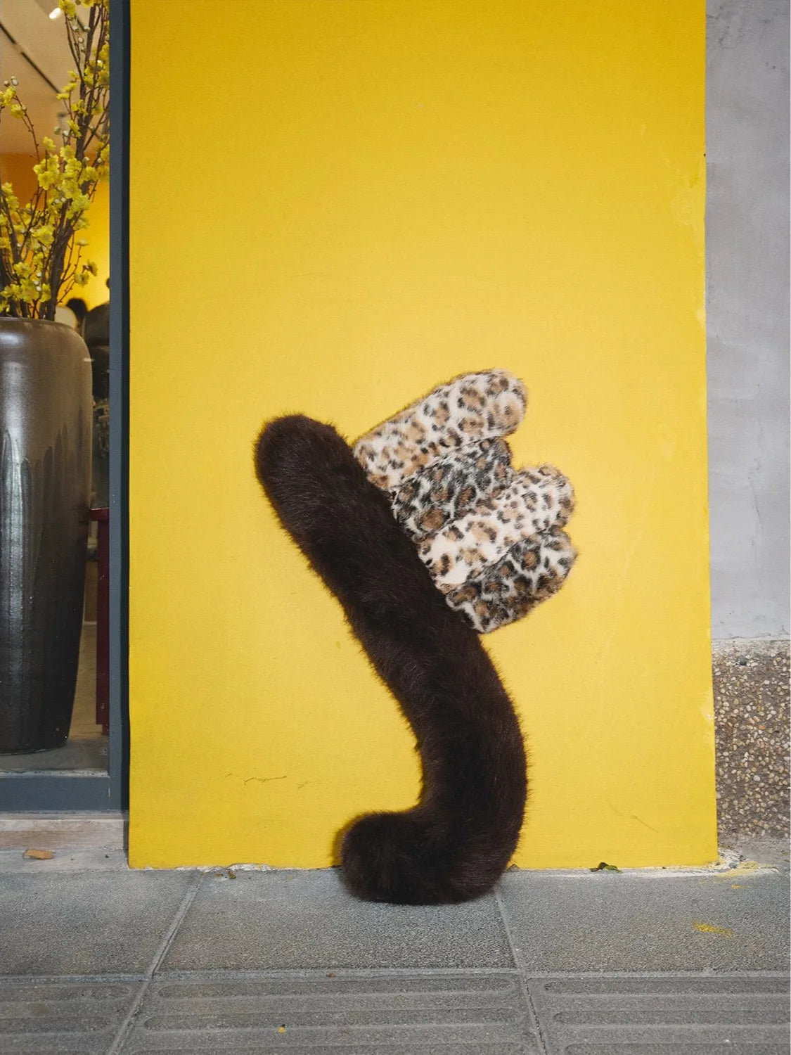Firelady Fur Multi-Symbol Fur Throw Pillow – Artist Collaboration