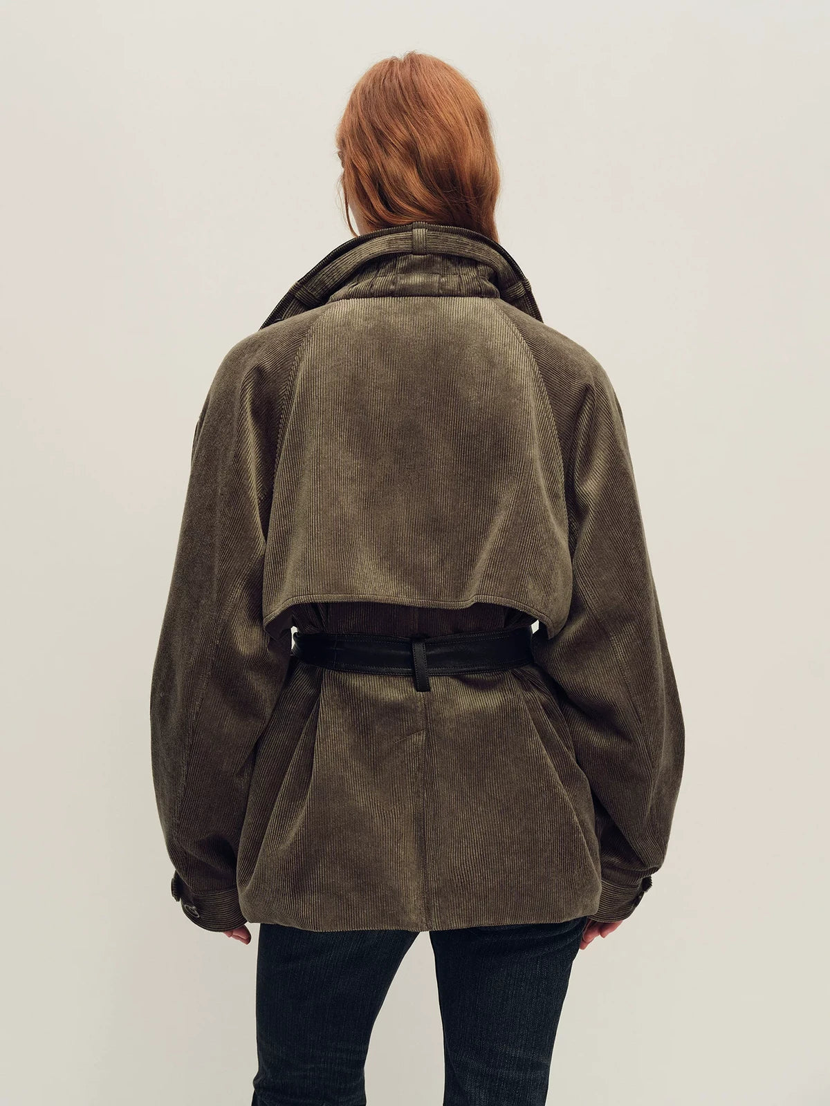 Firelady Fur Women's Vintage Traveler Extended-Length Parka - Two-Tone Brown, back view