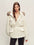 Firelady Fur Women's Hooded Down Parka - Detachable Fur Trim in Salt Sea Beige - front half