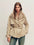 Firelady Fur Women's Quilted Down Jacket - Detachable Fox Fur Collar in Soft Nude Pink - front half