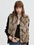 Firelady Fur Women's Fox Fur Knit Vest with Zip Front in Moss Brown front view