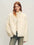 Firelady Fur Women's Toscana Shearling Jacket - Convertible Stand Collar in White - front half