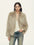 Firelady Fur Women's Saga Fox Fur Jacket - Soft V-Neck in Pine Green - front half