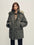 Firelady Fur Women's Hooded Goose Down Parka - Adjustable Waist in Charcoal Gray - front half