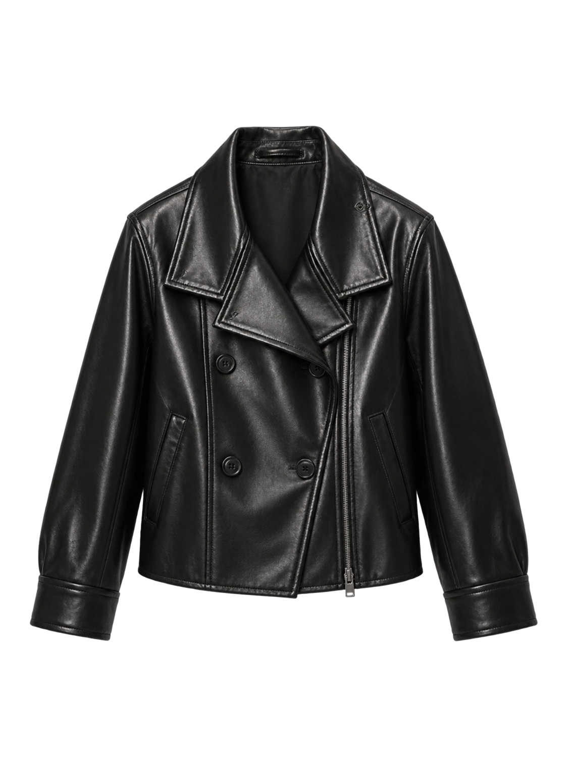 Firelady Fur Women's Suede & Waxed Sheepskin Double-Breasted Jacket "Mali"