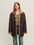 Firelady Fur Women's Reversible Shearling Fur Coat - Merino in Deep Red Brown - front half-body