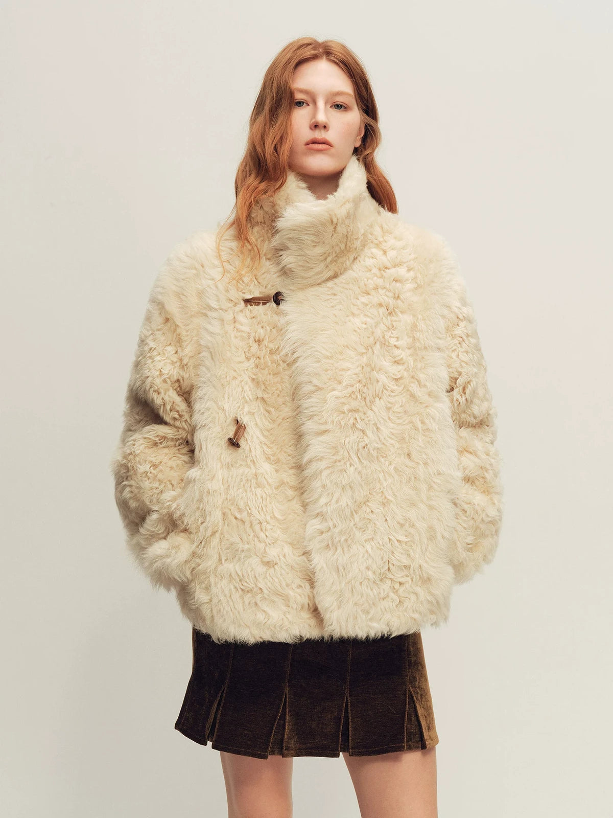 Firelady Fur Women's Reversible Shearling Leather Jacket - Toscana in Golden Brown - view 3