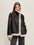 Firelady Fur Women's Reversible Shearling Leather Jacket - Toscana in Green Beige - front half-body