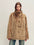 Firelady Fur Women's Merino Shearling Coat - Stand Collar in Mocha Latte - front half
