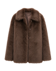 "Autumn Exclusive" Imported Toscana Shearing short lapel fur coat