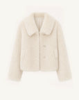 "Dream Walk" long lapel Toscana wool sheepskin short fur coat for women