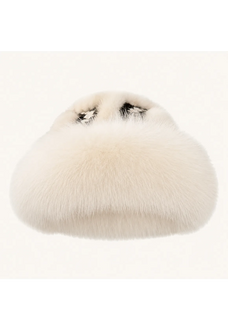 Ethnic style mink warm ear protection fox fur bucket hat