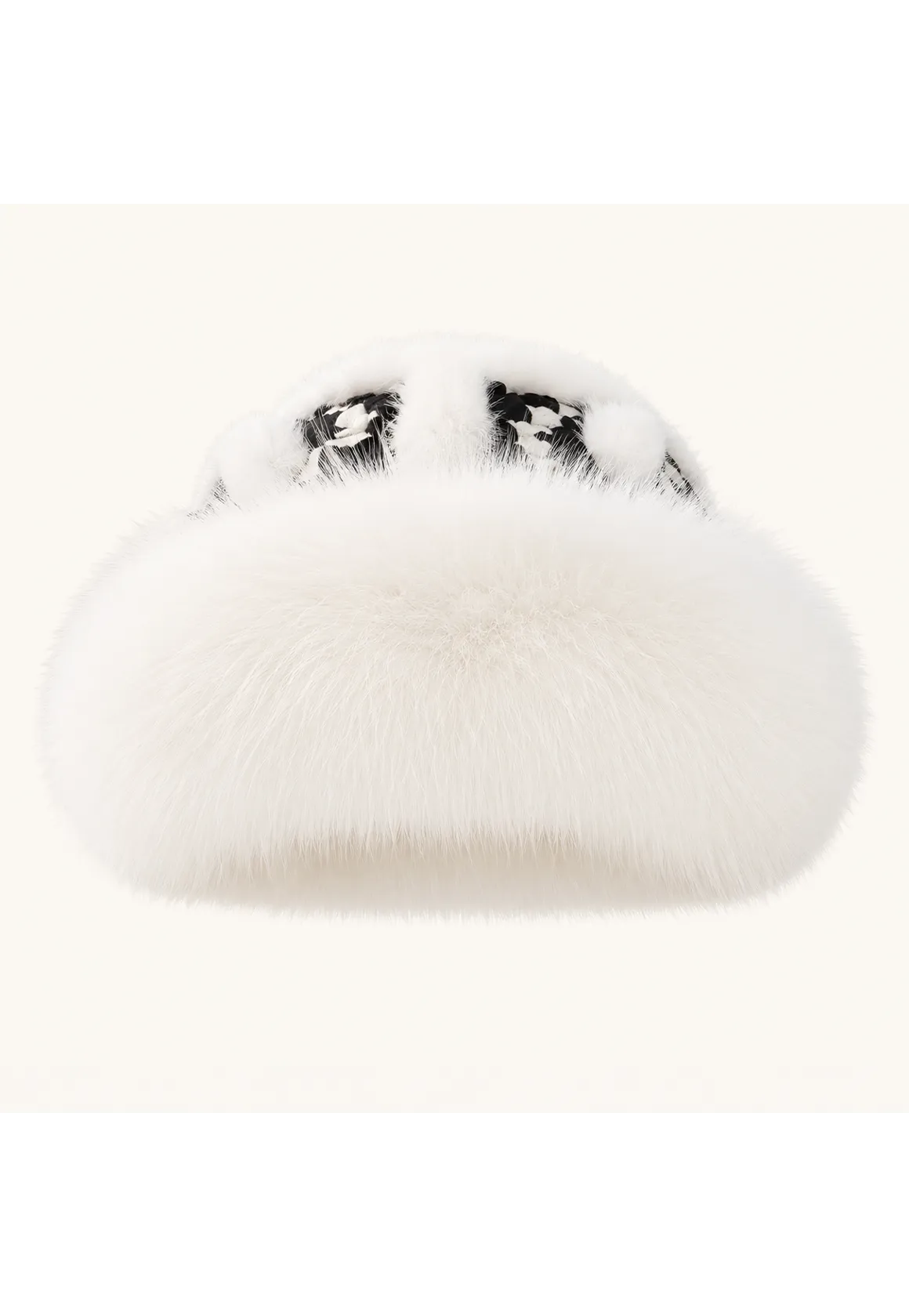 Ethnic style mink warm ear protection fox fur bucket hat