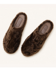 [FF × JW Collaboration - Fur-lined Slip-On Platform Sneakers] Casual and stylish design with wool, slip-on thick-soled sneakers that add height