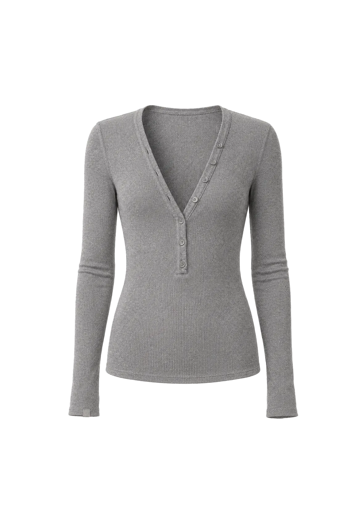 FireladyFur Brand Slim Fit Tencel Wool Women's Slim Fit Henley T-Shirts Short/Long Sleeve V-Neck Button Knitted Bottoming Basic Tops"Pure Fashion"