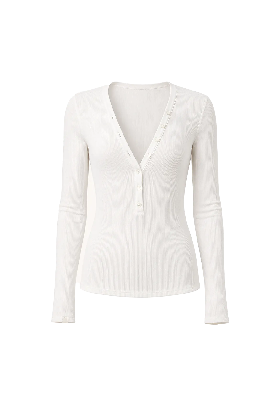 FireladyFur Brand Slim Fit Tencel Wool Women's Slim Fit Henley T-Shirts Short/Long Sleeve V-Neck Button Knitted Bottoming Basic Tops"Pure Fashion"