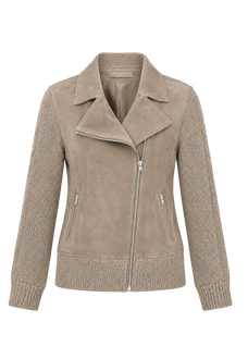 Firelady Fur Nishino Twilight Italian sheepskin jacket pinkish gray product cutout