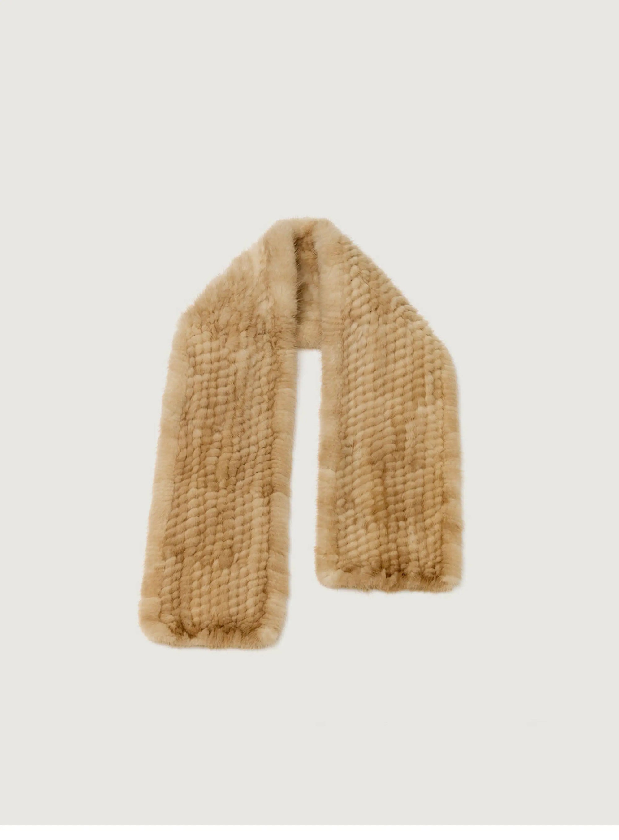Firelady Fur Mink Fur Scarf with Woven Design Kopenhagen Purple Label Elegant High-Quality