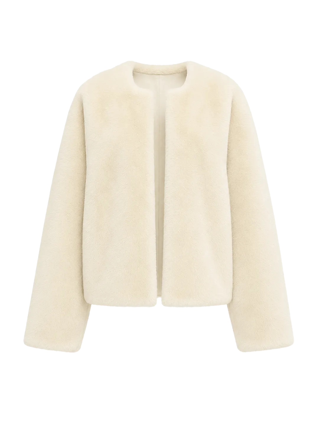 Firelady Fur Women's Australian Merino Shearling Jacket - Round Neck Short Coat "Quiet Warmth"