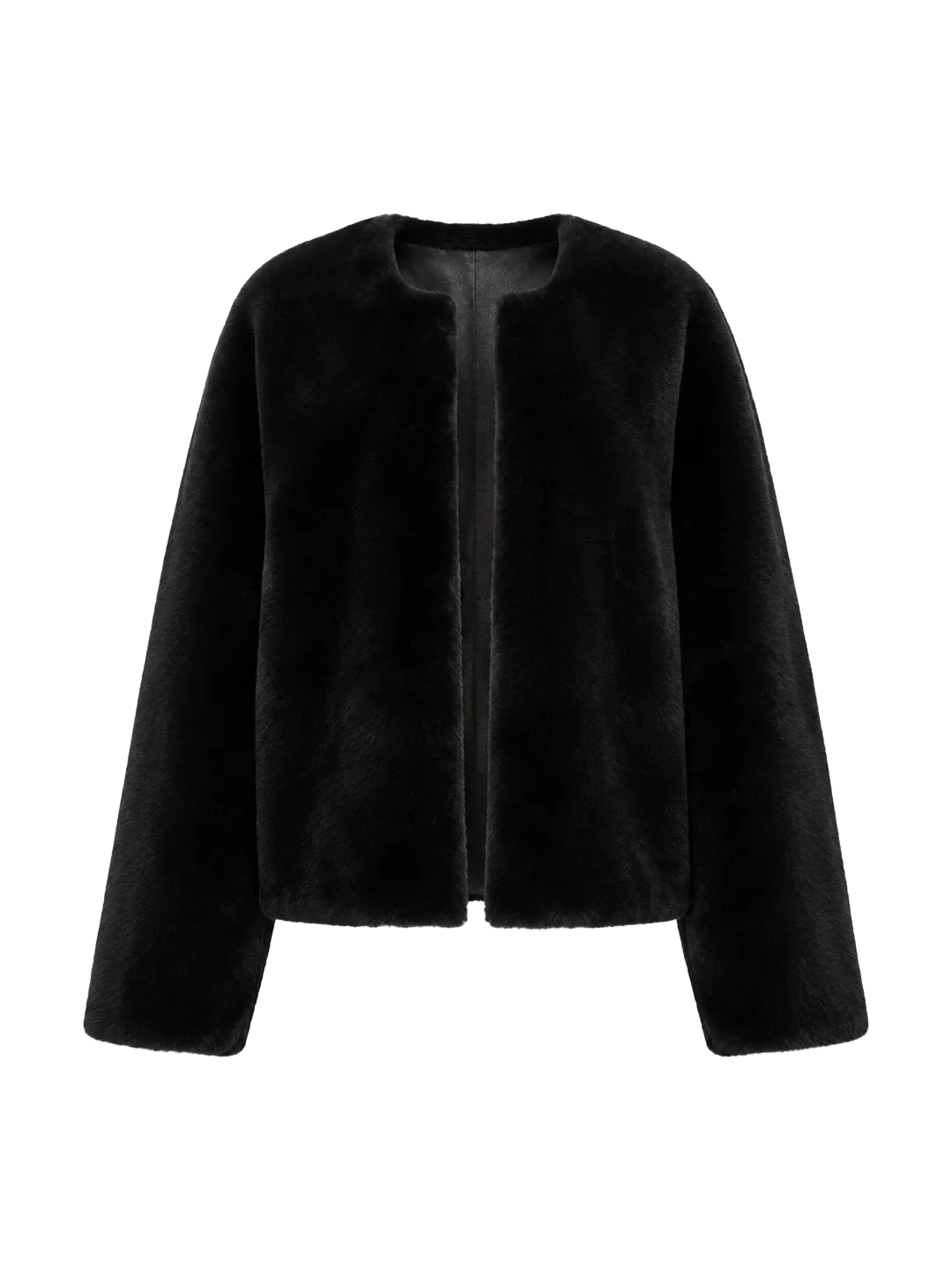 Firelady Fur Women's Australian Merino Shearling Jacket - Round Neck Short Coat "Quiet Warmth"