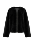 Firelady Fur Women's Australian Merino Shearling Jacket - Round Neck Short Coat "Quiet Warmth"