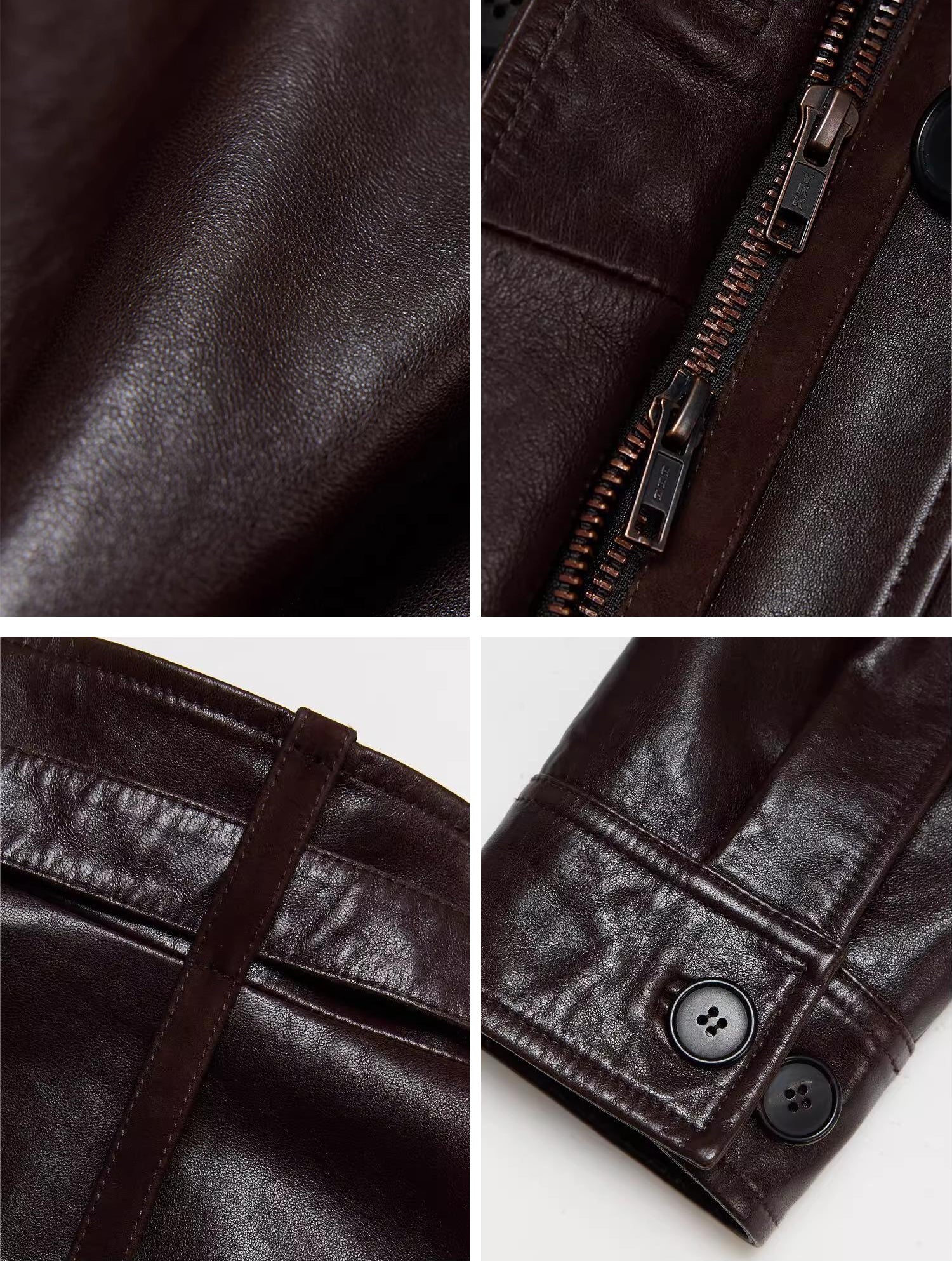 Firelady Fur Women's Waxed Sheepskin Biker Double-Breasted Funnel Neck leather jacket - Belted "Heartbeat Radio"