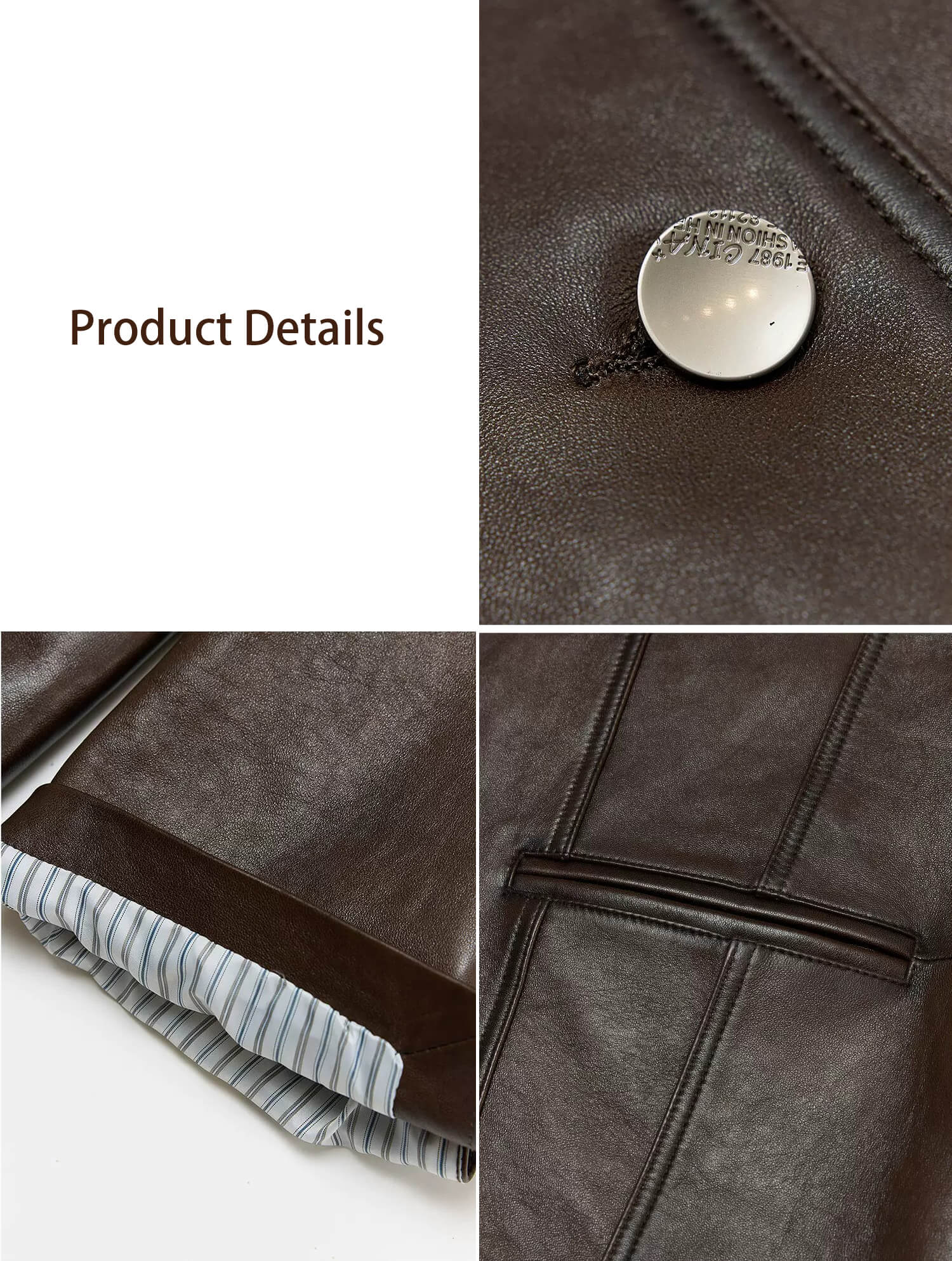 Firelady Fur Women‘s Genuine Lambskin Leather Jacket - Imported Vegetable-Tanned Suede, “Oversized Leather Blazer”