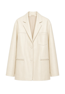 Firelady Fur Oversized Leather Blazer vegetable-tanned suede product cutout