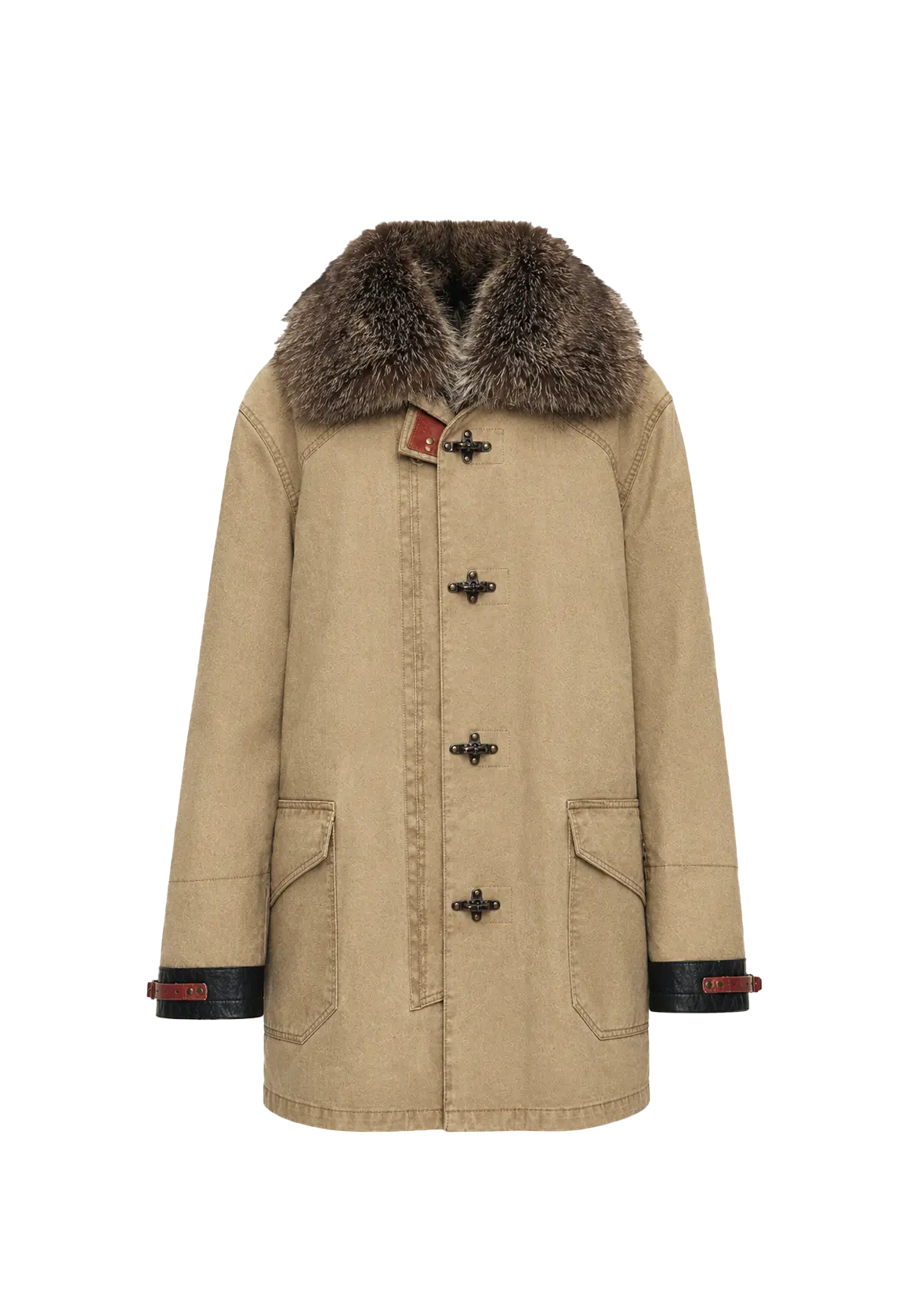Firelady Fur Women's Goose Down Fur Parka with Detachable Raccoon Fur Hood“Hearthside Simmer”