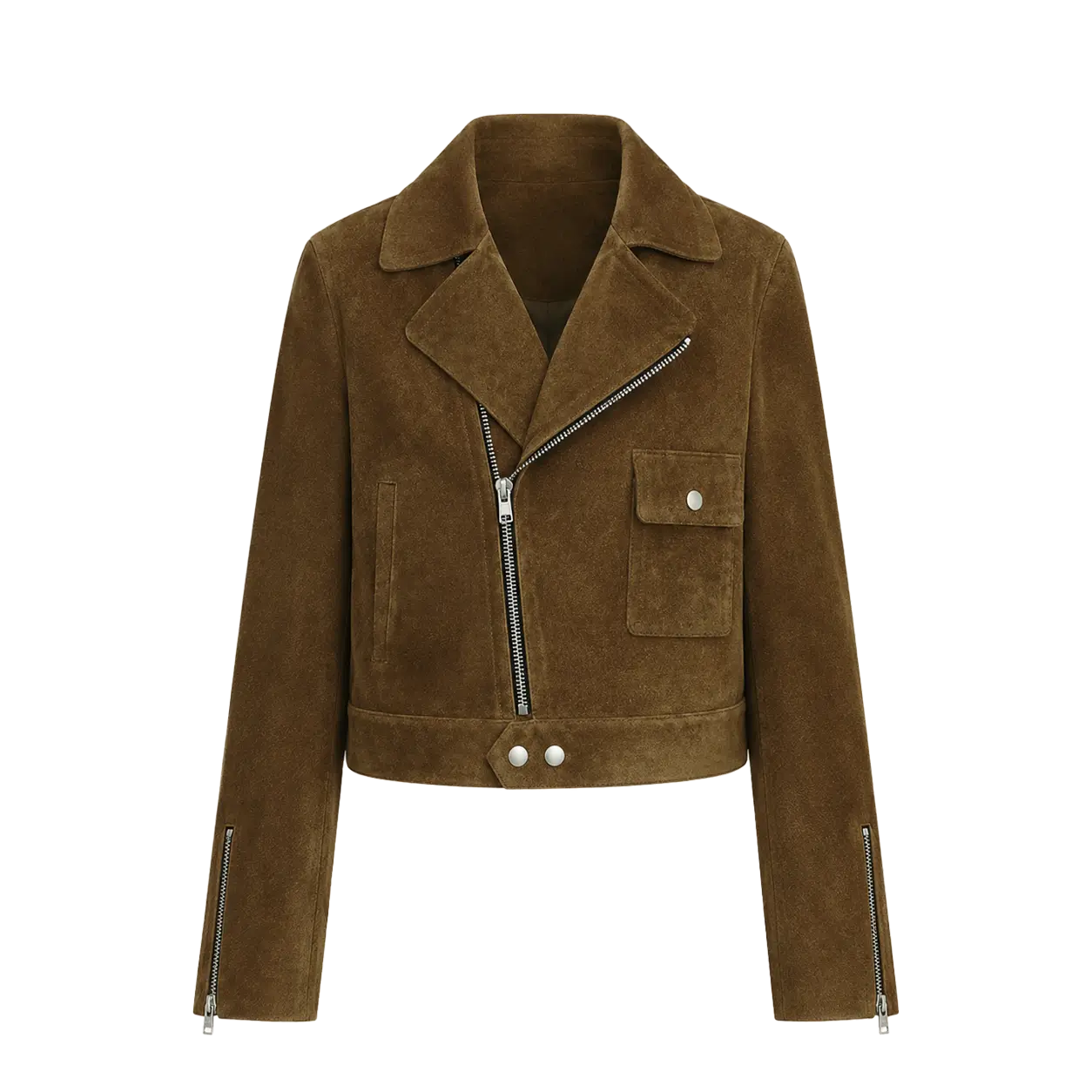 Firelady Fur vintage leather biker jacket product cutout