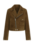 Firelady Fur Women's Leather Biker Jacket - Vintage Movie Style