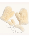 Firelady Fur Women's Rex Rabbit Fur Knitted Gloves – Soft Stretchy Winter Warm Windproof Mittens