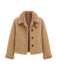 Firelady Fur Women’s Shearling Coat Crafted with Italian Contrast Suede & Toscana Shearling“Winter Mochi”