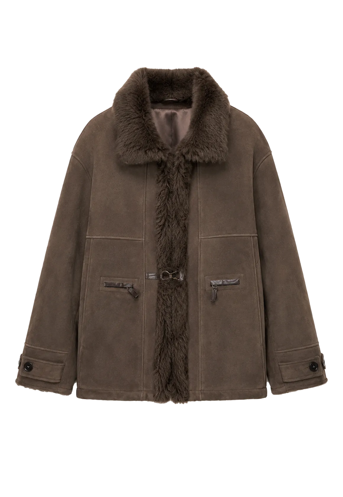 Firelady Fur Women‘s Shearling Jacket with Italian Tuscan Curly Wool Suede Collar“Glam Belle”