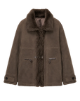 Firelady Fur Women‘s Shearling Jacket with Italian Tuscan Curly Wool Suede Collar“Glam Belle”