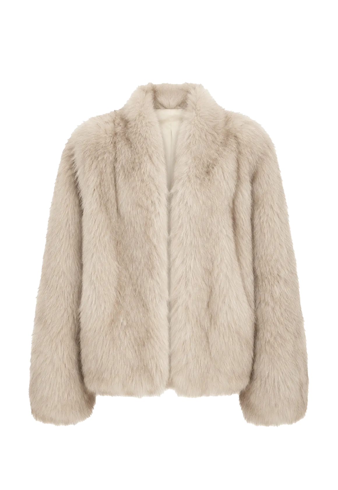 Firelady Fur Women‘s Short Fox Fur Coat | SagaFurs Crown-Grade Ombré Dyed Collar“Chic Sister”