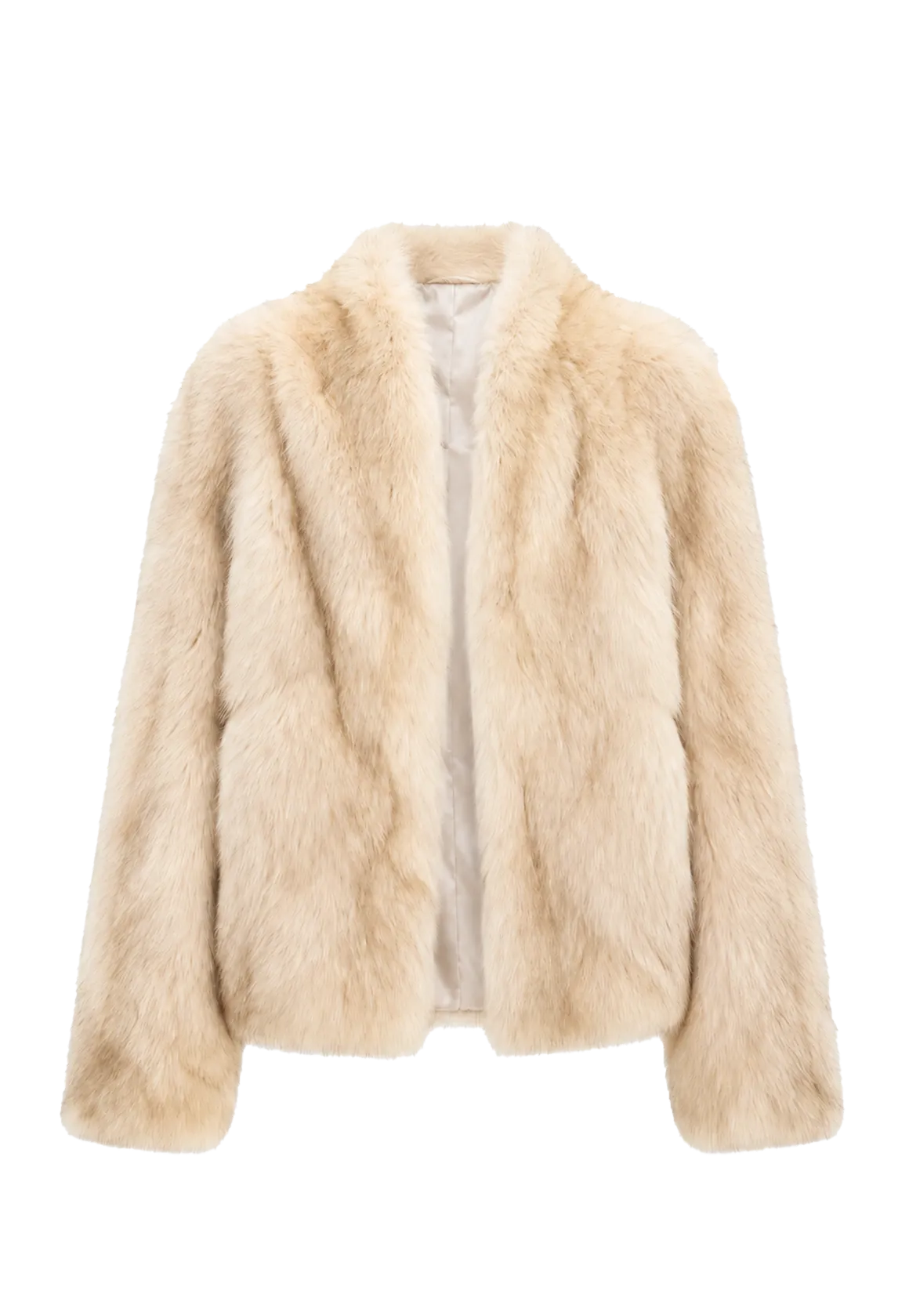 Firelady Fur Women‘s Short Fox Fur Coat | SagaFurs Crown-Grade Ombré Dyed Collar“Chic Sister”