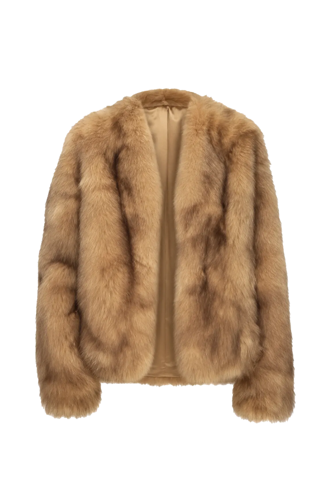 Firelady Fur Women‘s Short Fox Fur Coat | SagaFurs Crown-Grade Ombré Dyed Collar“Chic Sister”