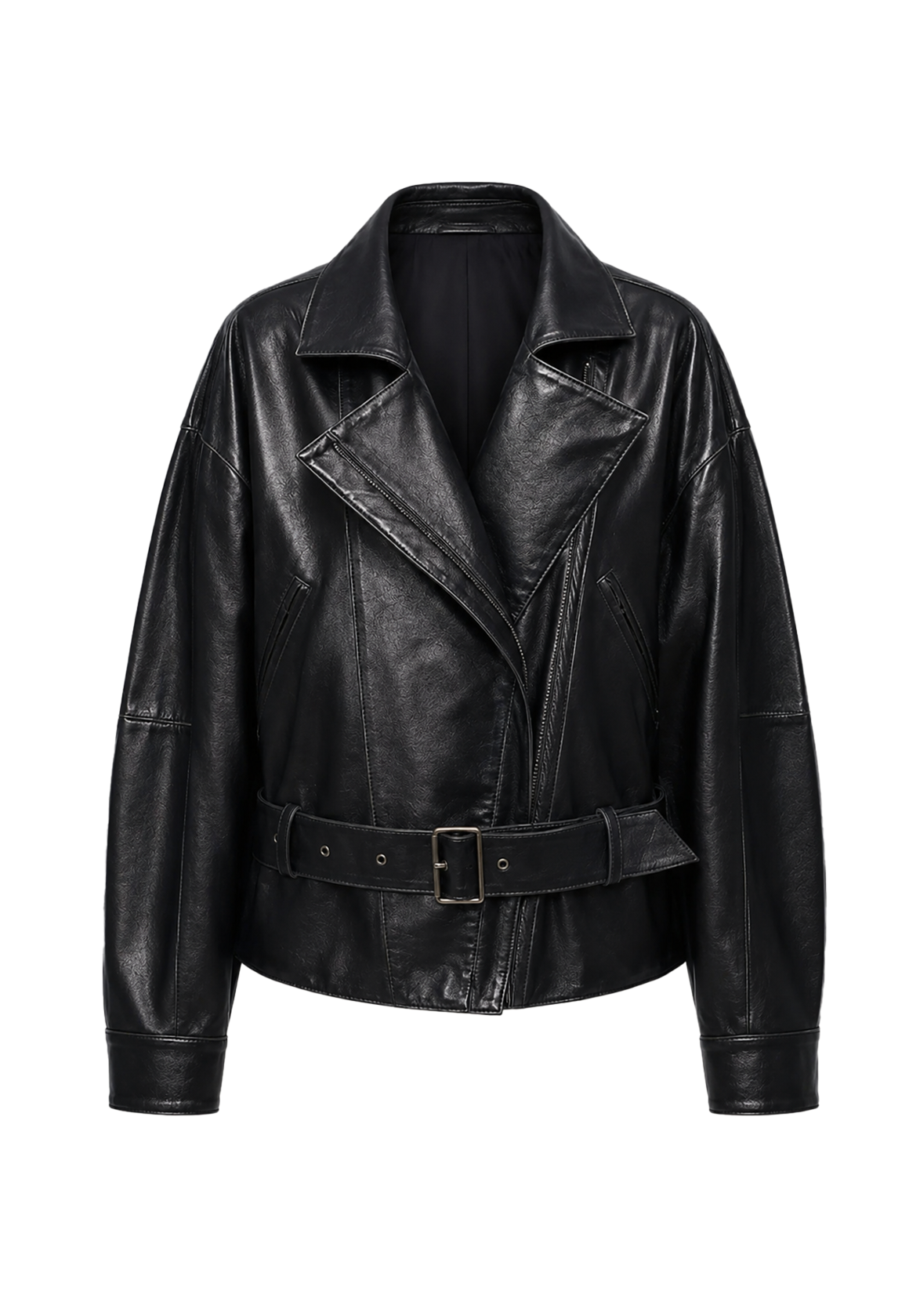 Firelady Fur Modern Queen two-tone waxed sheepskin leather jacket product cutout
